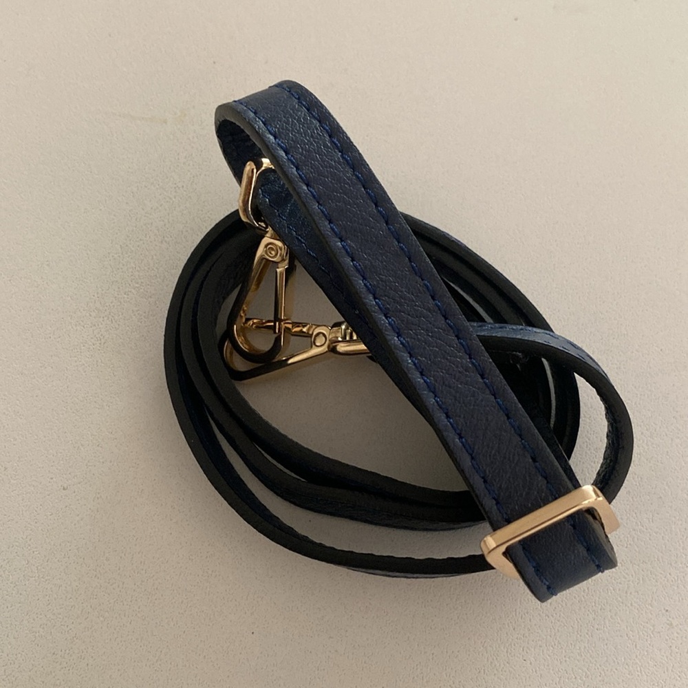 Valentino by Mario Valentino MIA Signature Genuine leather deep blue crossbody - Picture 12 of 14